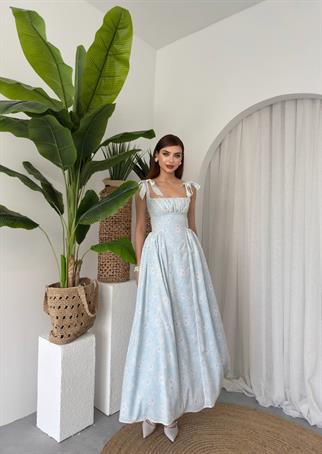 Kalın Askılı Çiçekli Daniel Elbise