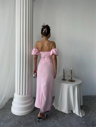 Arabella İncili Atlas Uzun Elbise