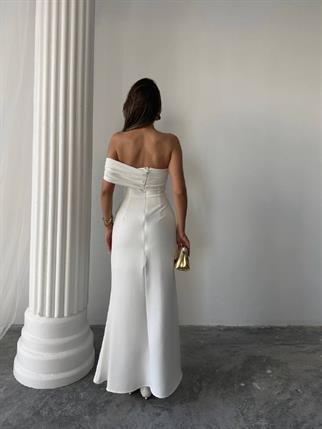 Aura Yırtmaçlı Uzun Elbise