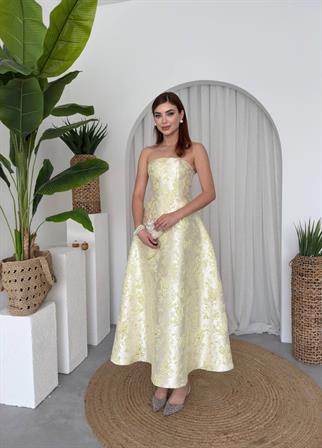 hase straplez elbise