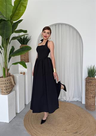 Fedro Poplin Midi Elbise