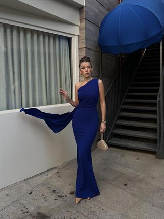 Adel Tek Omuz Uzun Şık Elbise