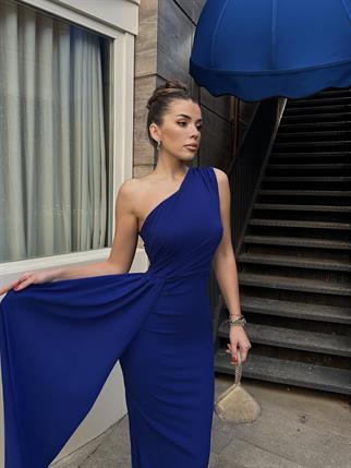 Adel Tek Omuz Uzun Şık Elbise