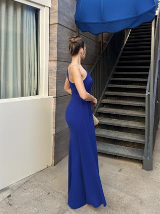Adel Tek Omuz Uzun Şık Elbise