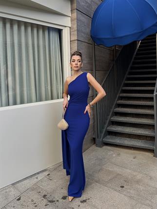 Adel Tek Omuz Uzun Şık Elbise
