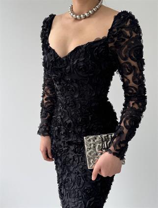 Folers Çiçek Desenli Elbise