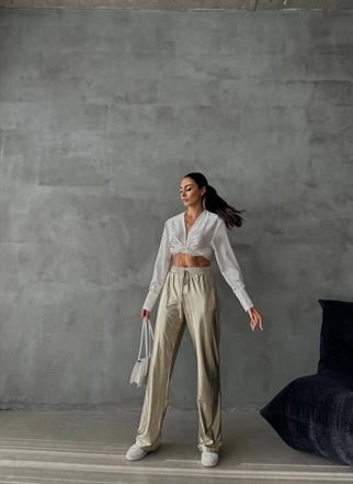 Amilya Gold Pantolon - Sarı