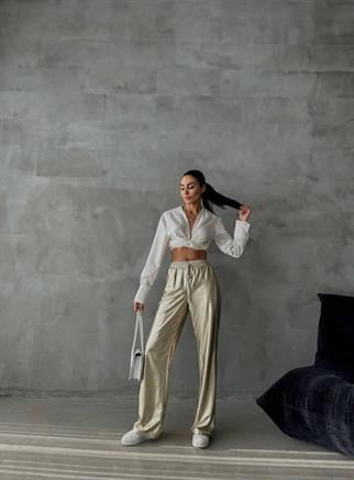 Amilya Gold Pantolon - Sarı