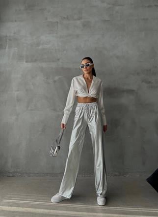 Amilya Silver Pantolon - Gümüş