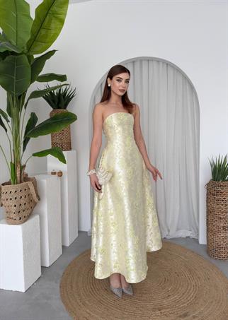 hase straplez elbise