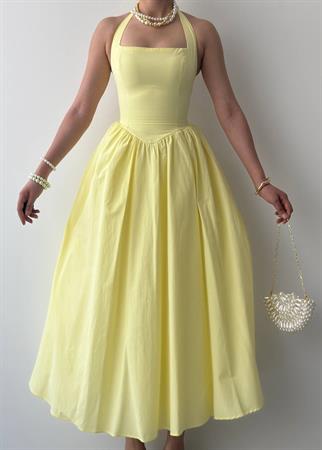 Fedro Poplin Midi Elbise