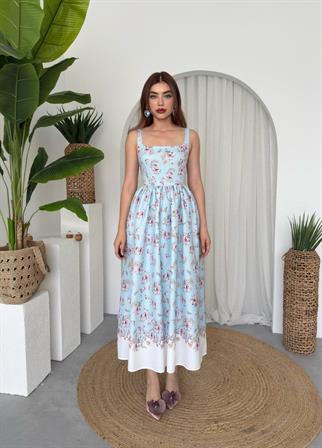 Yoa Cep Çiçek Detaylı Elbise