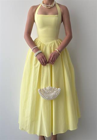 Fedro Poplin Midi Elbise