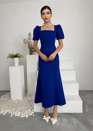 Balon Kol Uzun Maya Elbise