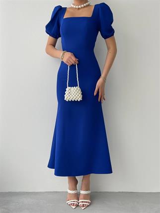 Balon Kol Uzun Maya Elbise