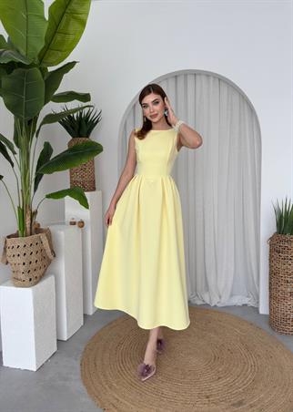 Bea Midi Atlas Uzun Elbise