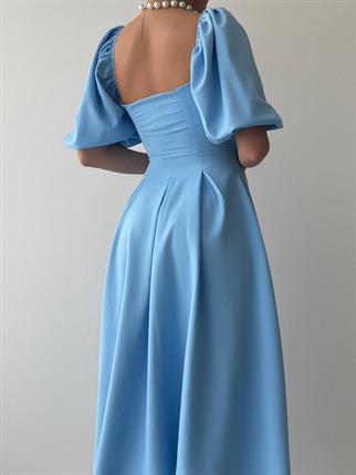 Benjamin Balon Kol Midi Elbise