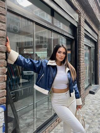 Biye Detaylı Crop Kaban