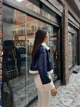 Biye Detaylı Crop Kaban