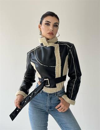 Britt Crop Ceket - Siyah