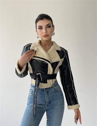 Britt Crop Ceket - Siyah