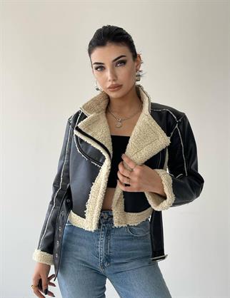 Britt Crop Ceket - Siyah