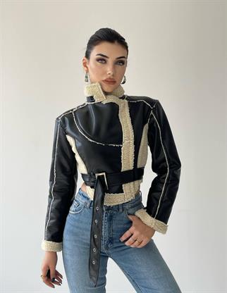 Britt Crop Ceket - Siyah