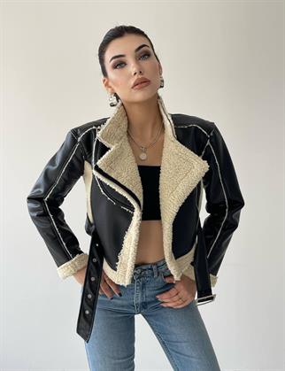 Britt Crop Ceket - Siyah