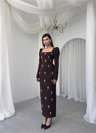 Pera Taş Detaylı Elbise