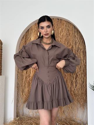 Baxte Düğme Detaylı İkili Takım