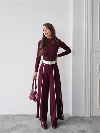 Kemerli Sweatshirt Pantolon Takım