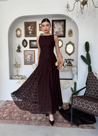 Swer Uzun Dantel Elbise