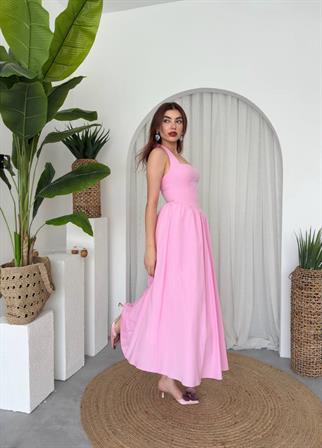 Fedro Poplin Midi Elbise