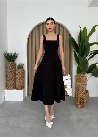 Calliope Kare Yaka Midi Boy Elbise