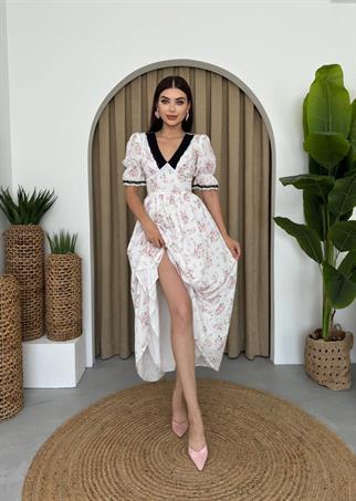 Carina Çiçekli Tasarım Elbise