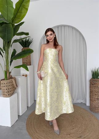 hase straplez elbise