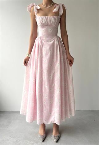 Kalın Askılı Çiçekli Daniel Elbise