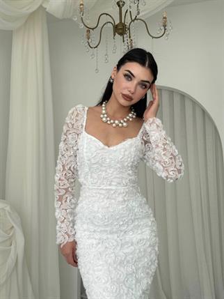 Folers Çiçek Desenli Elbise