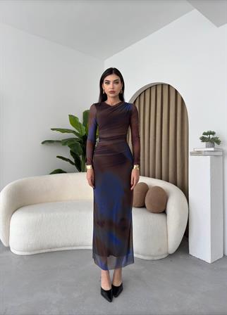 Chanel Streç Tül Astarlı Elbise