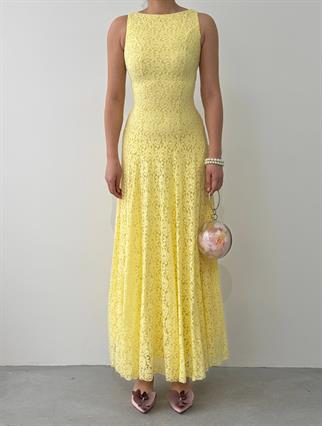 Swer Uzun Dantel Elbise