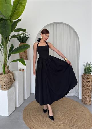 Fedro Poplin Midi Elbise