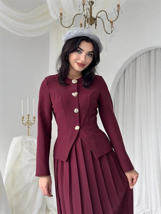 Afra Düğme Detaylı Takım