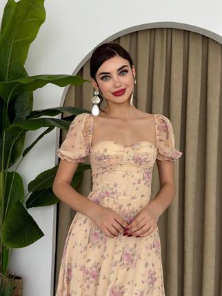 Candy Şifon Uzun Elbise