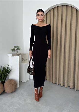 Dina Madonna yaka Triko Elbise