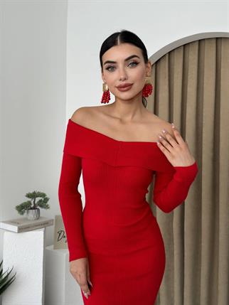 Dina Madonna yaka Triko Elbise