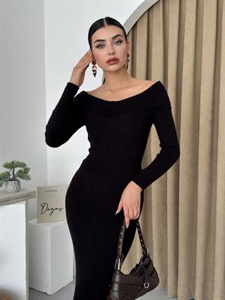 Dina Madonna yaka Triko Elbise