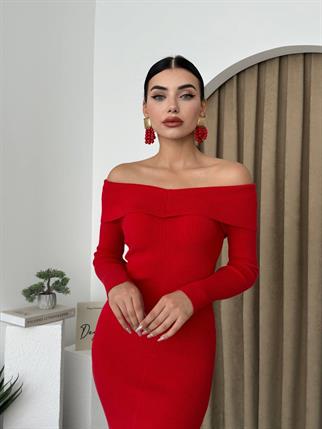 Dina Madonna yaka Triko Elbise