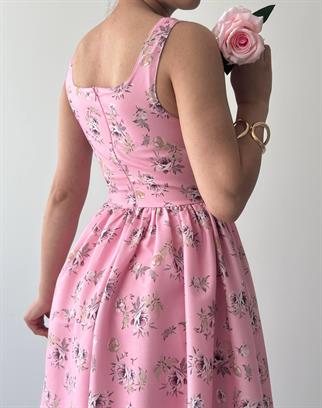 Yoa Cep Çiçek Detaylı Elbise