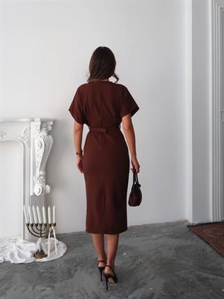 Klein Kemer Detaylı V Yaka Elbise