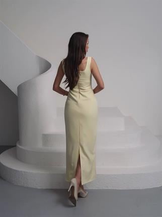 Taşlı Tasarım Uzun Elbise Romane